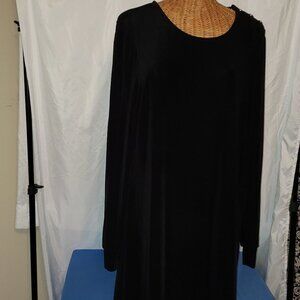 Ladies CHICO'S TRAVELERS Long Sleeve Black Dress - 3